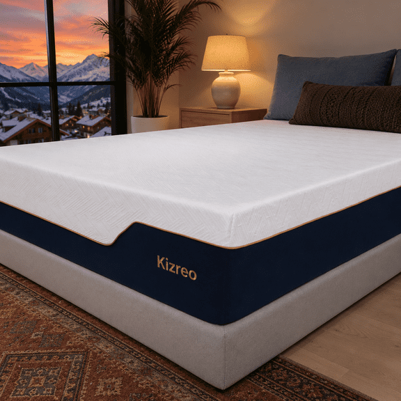 Kizreo 12 inch Cooling Gel Memory Foam King Size Mattress in a Box, Removable Washable Cover, CertiPUR-US® & OEKO-TEX® Certified, Firm