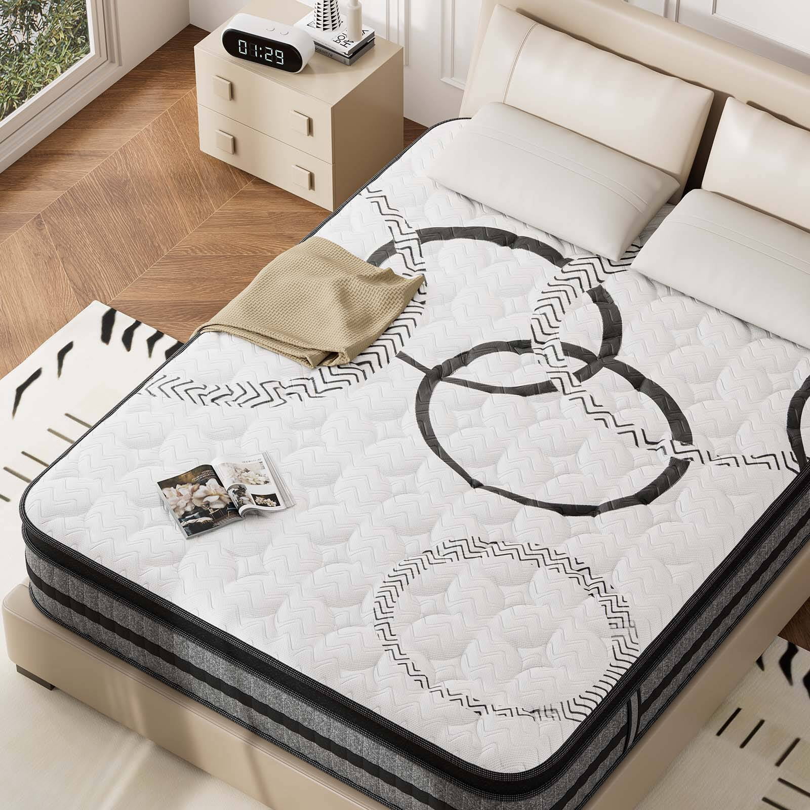 14 Inch Queen Hybrid Mattress – Memory Foam & Pocket Springs For Pressure Relief