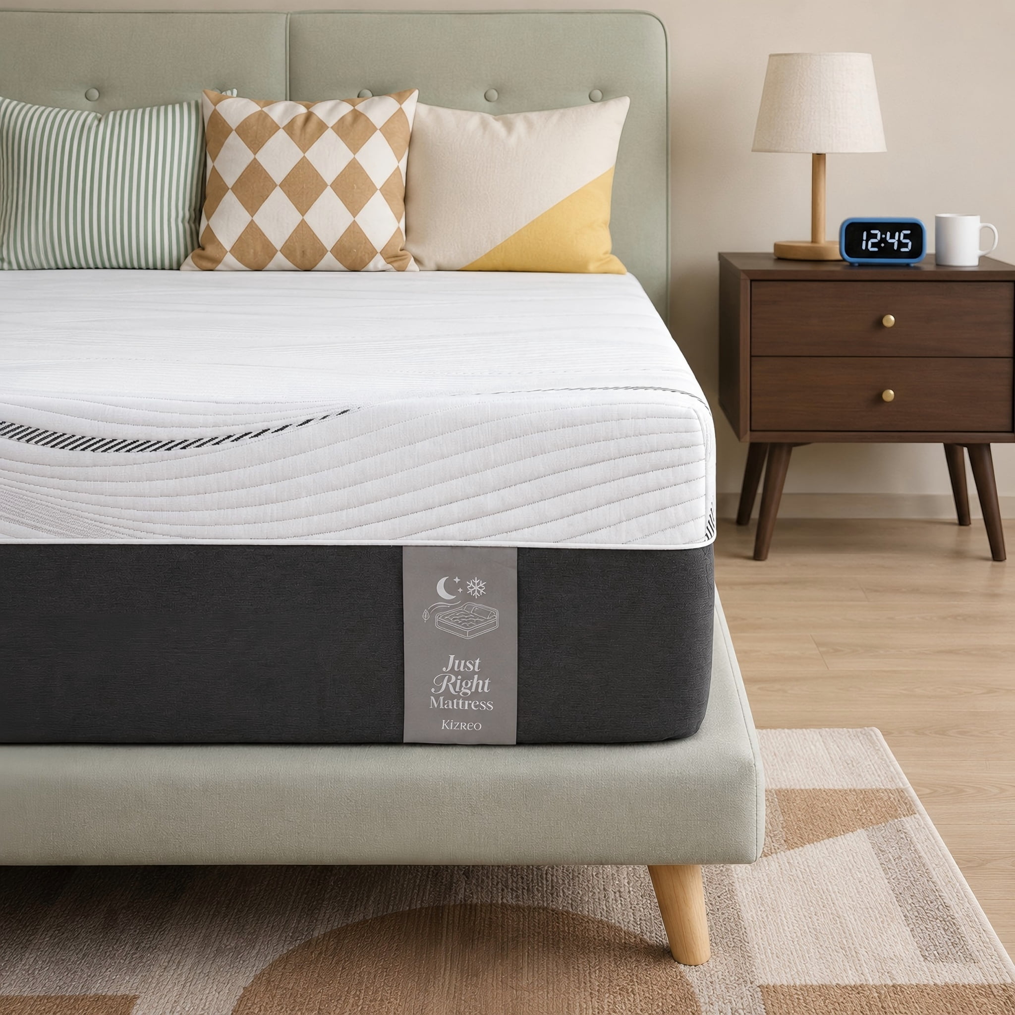 Ikea MORGEDAL Full Size Foam Mattress, medium firm, dark gray