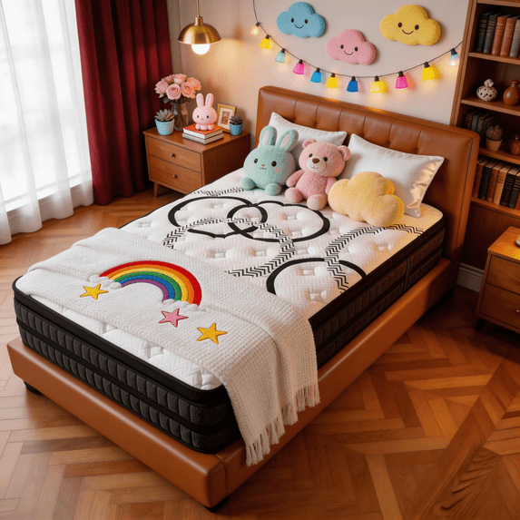 Kizreo Firm Twin Mattress, Hybrid Mattress with Gel Memory Foam and Individual Pocket Spring, OEKO-TEX and CertiPUR-US Certified, Cool Sleep, Pressure Relief, 10" in a Box