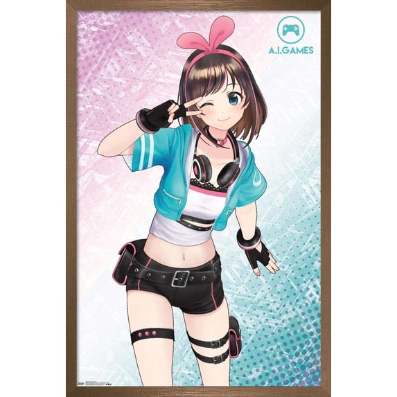 Kizuna Ai - Dance Wall Poster, 14.725" x 22.375", Framed