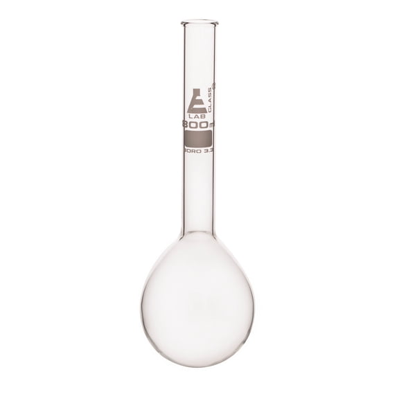 Kjeldahl Flask, 800ml capacity, Long Neck, Round Bottom, Borosilicate Glass - Eisco Labs
