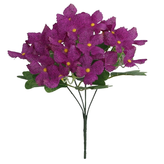 Kjfeif 11.4 inch Hydrangea Artificial Flower Bush for Outdoor 12inch Silk Hydrangea Realistic UV Resistant Fake Flower for Porch Bouquet Window Box Wedding Indoor