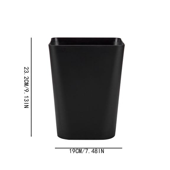 Kjfeif 2-Pieces Compact Waste Bin Set (Black + White), Slim and Space-Saving Design for Washroom, Bedroom, Office, RV and Under Sink, Simple Style Fits All Home Environment