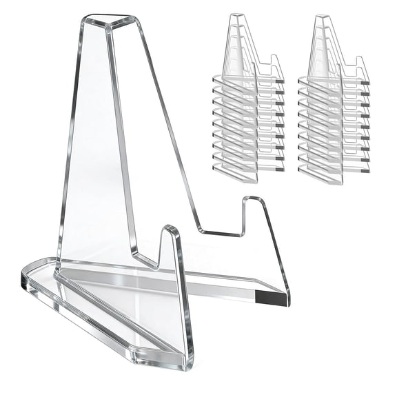 Kjfeif Card Display Stand, 20 Packs Small Easel Stand, Acrylic Picture Holder Stands, for Challenge Graded Card Sports Card Trading Card Baseball Card (2 Inch Tall)