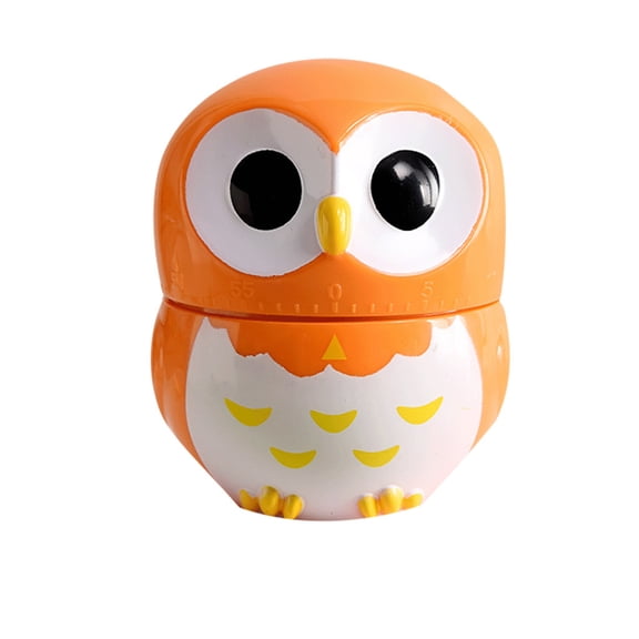 Kjfeif Cooking Timer, Cute Owl Shape Kitchen Timer, 55 Minutes Mechanical Rotating Timers for Cooking,Retro Kitchen Timers with Loud Alarm