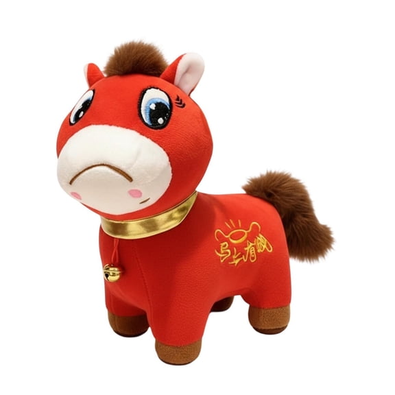 Kjfeif Crying Horse - Year of The SadHorse 2026 Plush, 8in Funny Red Plushie Figurine Spring Festival Ideal for Home Decor, Gift, New Year Mascot (Crying)