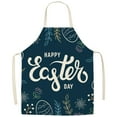 thumbnail image 1 of Kjfeif EasterSeries Household Printing Linen Apron, Kitchen Multi Function Apron With Funny Personality Creative Design, Washable Apron For Holiday Cooking, 1 of 5