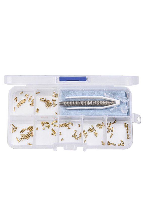 Portable Multi-Purpose Mini Repair Tool Set, Precision Tiny Screwdriver & Screws Kit for Eyeglasses, Watch, Electronics and Household Gadgets, Compact Handy Repair Accessories