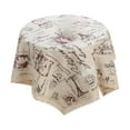 thumbnail image 1 of Kjfeif Round Cotton Tablecloth with Lace Border, Elegant Table Cover for Kitchen, Dining Room, and Wedding Party Decoration, Home Festive Tabletop Decor, 1 of 7