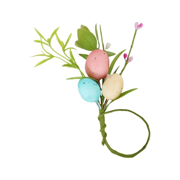 Kjfeif Spring Colorful Berries Easter Egg Napkin Rings, European And American Style Hotel And Home Interior Decoration In Bronze Finish, Festive Table Setting Accessory