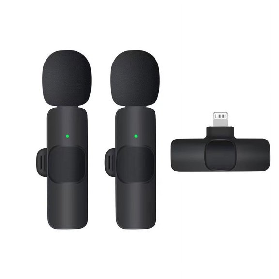 Kjislet Lavalier Microphone,for iPhone iPad,Professional lavalier Microphone for Video Recording, Plug and PlayAuto Sync Ultra-Low Latency Noise Reduction Lapel Microphone (Black)