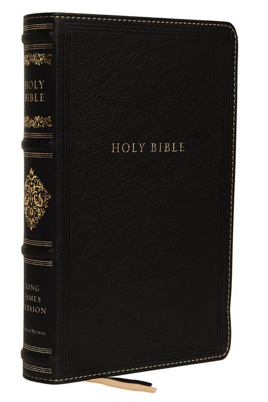 Kjv, Sovereign Collection Bible, Personal Size, Genuine Leather, Black, Thumb Indexed, Red Letter Edition, Comfort Print, (Hardcover)