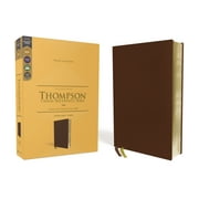 Kjv, Thompson Chain-Reference Bible, Genuine Leather, Calfskin, Brown, Red Letter, Comfort Print, Hardcover