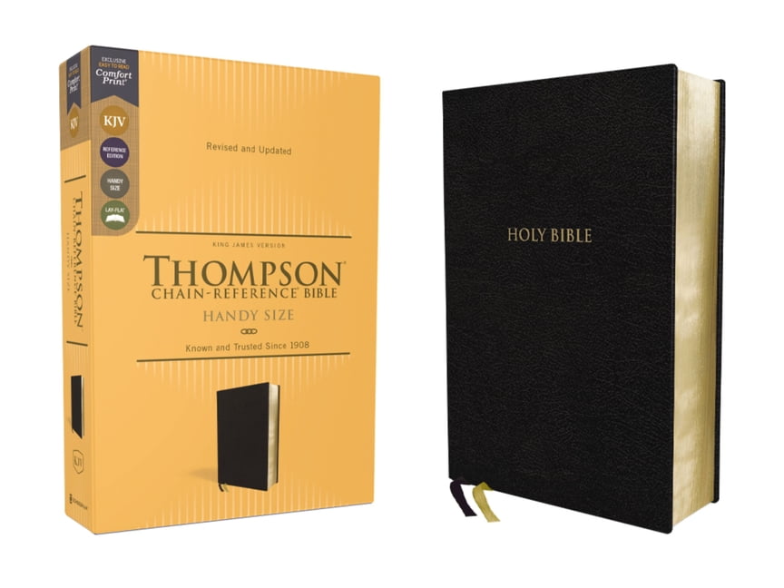 Kjv, Thompson Chain-Reference Bible, Handy Size, European Bonded Leather, Black, Red Letter, Comfort Print, (Hardcover)