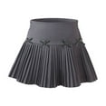 thumbnail image 1 of KkSLirnhs 10 Years Girls' School Uniform Pleated Skirt with Durable Material, Perfect for Summer Lightweight School Uniform Pleated Ruffle Scooter Skirt Gray, 1 of 5