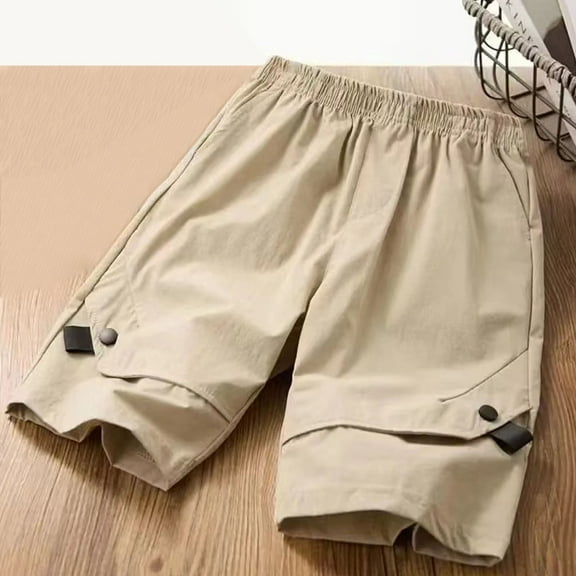 KkSLirnhs 11 Years Clearance!Shorts for Boys Soft French Terry Lounge Shorts for Boys Elastic Waist Cozy Home Sleepwear Brown