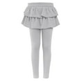 thumbnail image 1 of KkSLirnhs 120 Girls' Stylish Bubble Mini Skirt with Net Layers for Summer Fun Lightweight Tiered Ruffle Short Skirts Gray, 1 of 2