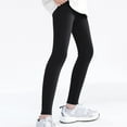 thumbnail image 1 of KkSLirnhs 14 Years Summer Girls' Athletic Leggings, Quick-Dry & Breathable, Elastic Waist for Comfort, Perfect for Running, Yoga, or Lounging, Sizes 7-14 Black, 1 of 4