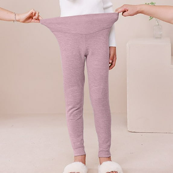 KkSLirnhs 160 Spring Girls' Stretchy Leggings, High Waist Design, Soft & Comfortable Fabric, Perfect for School or Play, Machine Washable, Sizes 5-14 Pink