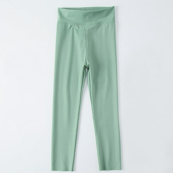 KkSLirnhs 2 Years Girls' High-Waist Stretchy Leggings, Soft & Durable Fabric, Ideal for Everyday Wear, School, or Outdoor Activities, Trendy Prints, Ages 4-12 Green