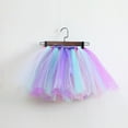 thumbnail image 1 of KkSLirnhs 2 Years Girls' Stylish Summer Bubble Skirt with Ruffled Tulle and Elastic Waist Lightweight Rainbow Sequin Sparkling Tutu Dancing Mesh Skirt Purple, 1 of 3