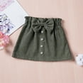 thumbnail image 1 of KkSLirnhs 3-4 Years Girls' Adorable Bubble Skirt with Soft Tulle and Ruffled Hem Design Summer Lightweight Bow Button Front Mini Cute Dress Skirts Green, 1 of 7
