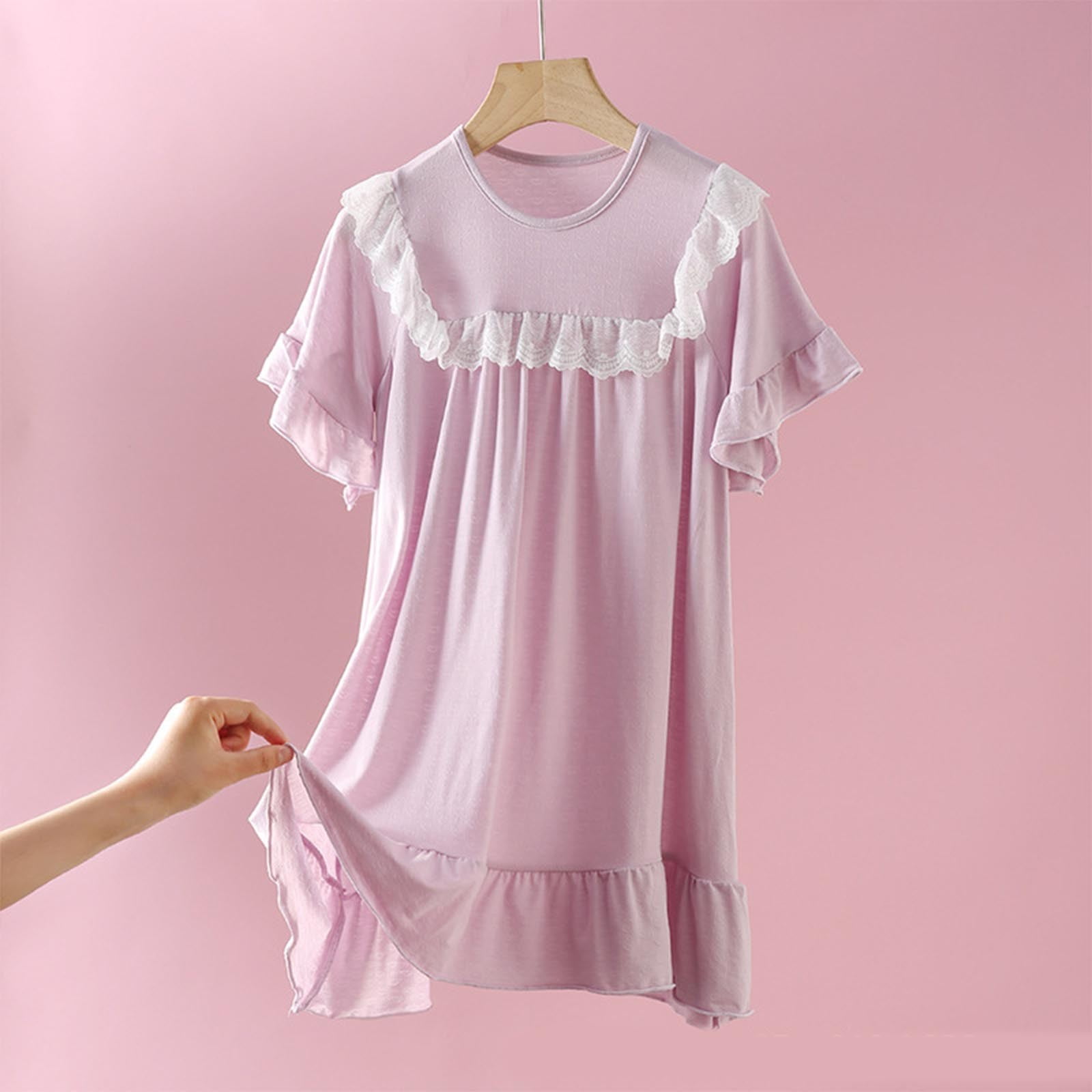 Hello Kitty Girls Pajama Nightgown Flutter Sleeves