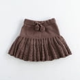 thumbnail image 1 of KkSLirnhs 4 Years Girls' Summer School Pleated Skirt with Stylish Design and Breathable Material Lightweight School Uniform Pleated Ruffle Scooter Skirt Brown, 1 of 5