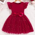 thumbnail image 1 of KkSLirnhs 4Y Girls Dresses 6-12 Girls Dresses Size 10 Girls' Bohemian Style Tie-Dye Dress - Airy Short Sleeve Gradient Color Midi Summer Fashion Red, 1 of 9
