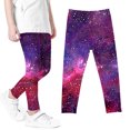 thumbnail image 1 of KkSLirnhs 5 Years Girls' Printed Stretchy Leggings, Soft Cotton Blend, Great for Spring & Summer, Easy to Match with Tops, Fun Patterns, Sizes 5-12 Multicolor, 1 of 5