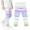 thumbnail image 1 of KkSLirnhs 5 Years Girls' Printed Stretchy Leggings, Soft Cotton Blend, Perfect for Spring & Summer, Easy to Pair with Tops, Fun Designs, Sizes 4-12 Purple, 1 of 5