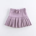 thumbnail image 1 of KkSLirnhs 18 Months Girls' Summer School Pleated Skirt with Stylish Design and Breathable Material Lightweight School Uniform Pleated Ruffle Scooter Skirt Purple, 1 of 3