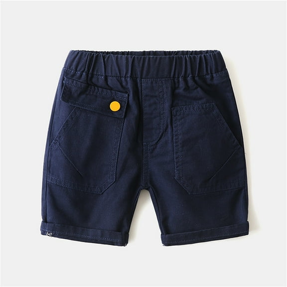 KkSLirnhs 6 Years Clearance!Shorts for Boys Organic Cotton Kids' Drawstring Shorts Eco-Friendly Hypoallergenic Soft Play Clothes for Toddlers Blue