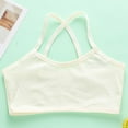 thumbnail image 1 of KkSLirnhs Bra for Girls 10-12 Girl Bras 12-14 Breathable & Cozy Girls' Padded Camisole Bra - No Underwire L Yellow, 1 of 3
