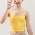 thumbnail image 1 of KkSLirnhs Bra for Girls 10-12 Girl Bras 12-14 Soft & Comfy Girls' Cotton Sleeveless Bra with Padded Support - Wire-Free L Yellow, 1 of 6
