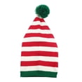 thumbnail image 1 of KkSLirnhs Christmas Hats for Adults Winter Christmas Knitted Hat Men and Women Knitted Hat Santa Claus Festival Red and White Striped Hat Red One Size, 1 of 2
