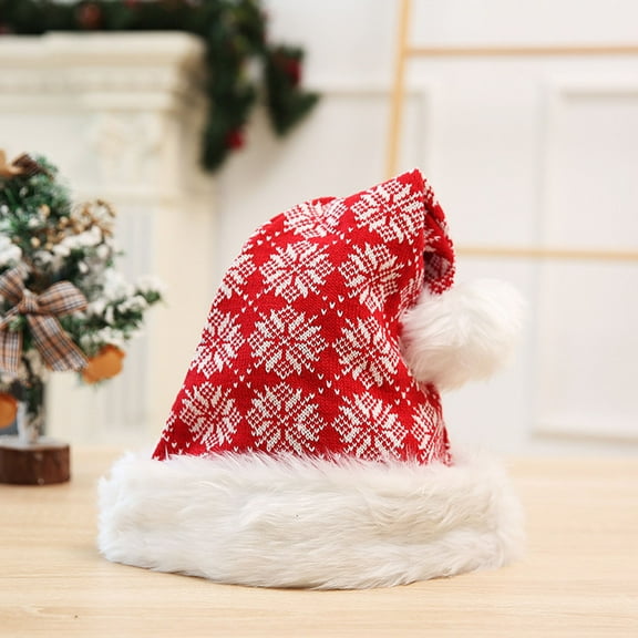 KkSLirnhs Christmas Hats for Adults Colorful Santa Claus Hat Holiday Party Decoration Hat Red One Size