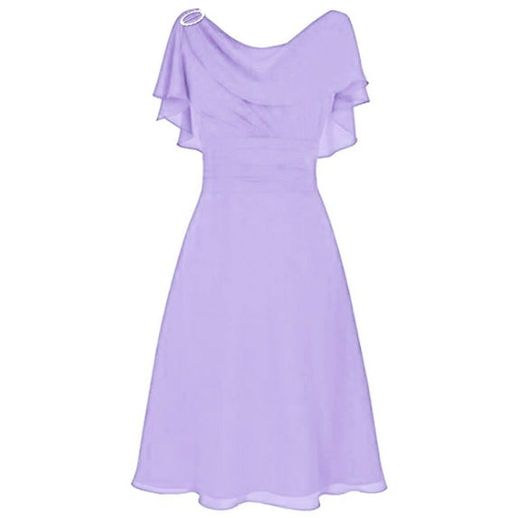 KkSLirnhs Formal Dresses for Women Plus Size Dresses Clearance under $10 Women formal Wedding Bridesmaid High-waist Party Ball Prom Gown Cocktail Dress Purple M