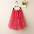 thumbnail image 1 of KkSLirnhs Free Size Girls' Summer Ruffle Skirt with Bubble Silhouette and Lightweight Lightweight Tutu Toddler Kids Tulle Tiered Mesh Skirt Princess Party Dress Layered Skirt For Little Girls Red, 1 of 3