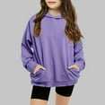 thumbnail image 1 of KkSLirnhs Girls Clothes 10-12 Girls Shirts Size 7-8 Hoodies for Girls 14-16 Juniors Hooded Sweatshirt Long Sleeve Pullover Crop Kids Fleece Sweatshirts for 5-14 Years 13 Years Purple, 1 of 9