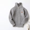 thumbnail image 1 of KkSLirnhs Girls Clothes Clearance under $10 Winter Fall Boys and Girls Streak Sheep Wool Hooded Zipper Sweater Gray 14Y, 1 of 6