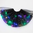 thumbnail image 1 of KkSLirnhs Girls' Cute Tulle Bubble Mini Skirt with Ruffle Hem for Summer Fun Lightweight Rainbow Sequin Sparkling Tutu Dancing Mesh Skirt Black, 1 of 3