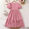 thumbnail image 1 of KkSLirnhs Girls Dresses Size 10 Fashionable Girls' Short Sleeved Summer Dress Medium and Large Children's Casual and Comfortable Dress 8 Years Red, 1 of 3