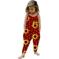 thumbnail image 1 of KkSLirnhs Size 2Y-10Y Toddler Girls Kids Printing Jumpsuit Playsuit Strap Romper Summer Outfits Clothes Red 5 Years, 1 of 5