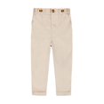 thumbnail image 1 of KkSLirnhs Size 2Y-15Y Boy Pants Size 10/12 Toddler Kids Big Boy Fashion Cute Solid Color Stripe Casual School Uniform Suit Pants Trousers Brown 3-4Y, 1 of 2