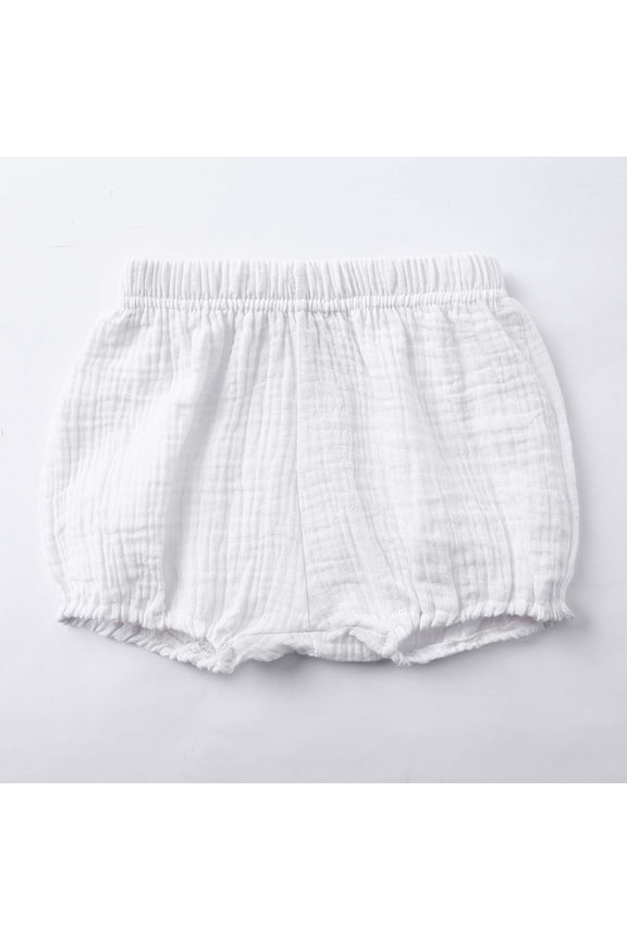 Size One Size Girls Clothes Clearance under $ 10 Newborn Toddler Baby Bag Fart Pants Solid Color Casual Briefs Big Butt Shorts Bread Pants White 3-4Y