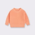 thumbnail image 1 of KkSLirnhs Sweaters for Girls Size 8 Long Sleeve Shirts for Girls Baby Girls Cute Solid Color Cute Winter Thick Casual Keep Warm Sweater 18-24 Months Orange, 1 of 6