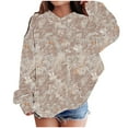 thumbnail image 1 of KkSLirnhs Sweatshirts for Girls 10-12 Boys and Girls' Leaf Print Children's Long Sleeved Hooded Sweatshirt 13 Years Red, 1 of 8