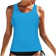 thumbnail image 1 of KkSLirnhs Swimsuit Women Plus Size Clearance Women Classic Print High Neck Tops Bathing Suit Tops for Tank Tops Swimsuits, 1 of 7